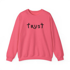Heavy Blend Crewneck Sweatshirt "Trust" black graphic