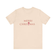 Bella & Canvas Jersey Short Sleeve Tee "Merry Christmas" Font 2