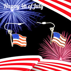 American Flag Earrings