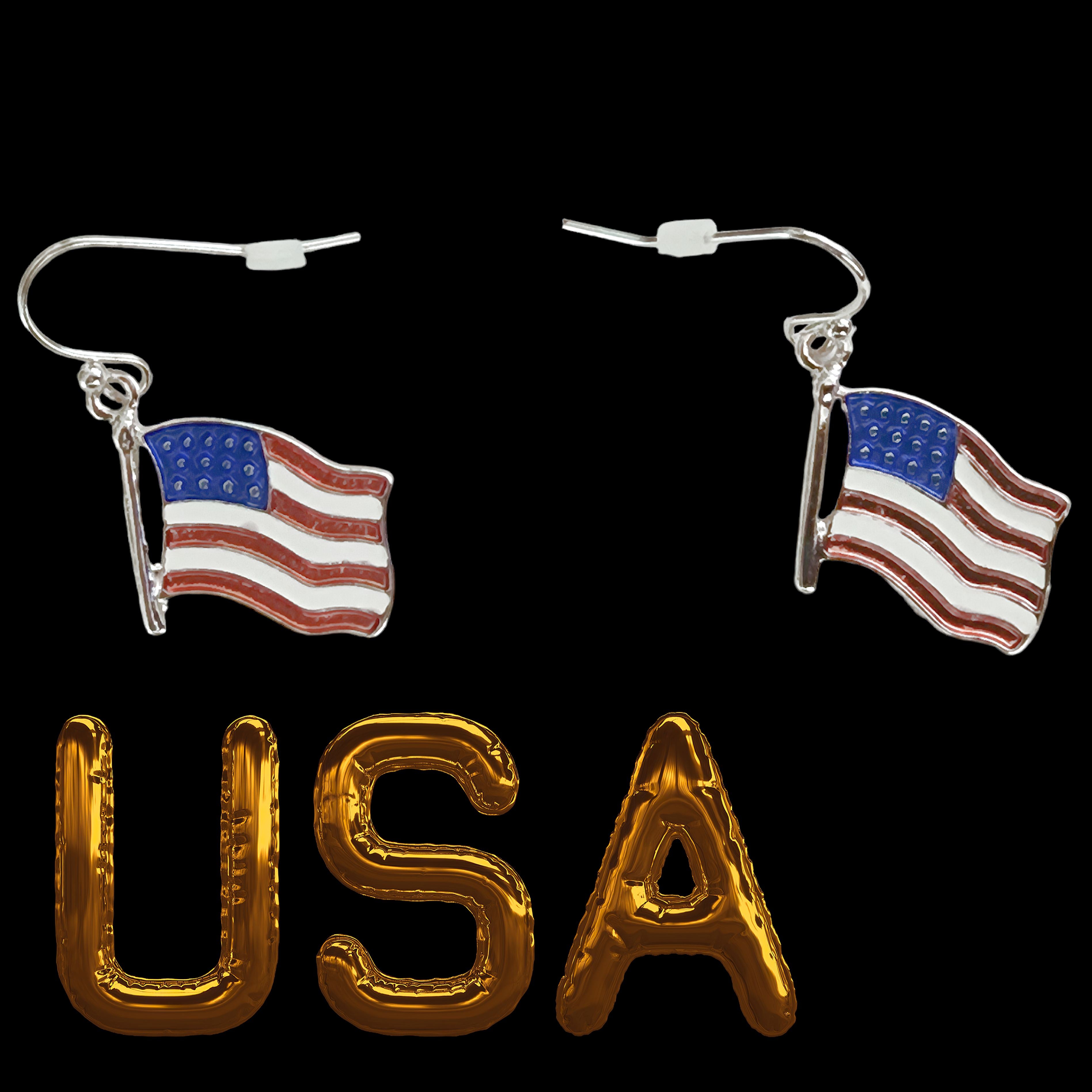 American Flag Earrings