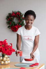 Christmas Cross Next Level Tee for Women, Festive Holiday Tshirt, Christian Merry Xmas Shirt