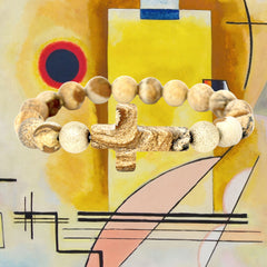 Jasper Cross Stretch Bracelet