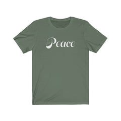 Bella & Canvas Short Sleeve Tee "Peace" white font (4767531728990)