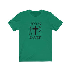 Bella & Canvas 3001 T-Shirt Jesus Saves in 14 Colors and 7 Sizes T-Shirt (3342719811684)