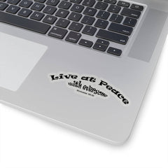 Kiss-Cut Stickers "Live in Peace" in 4 Sizes Free Shipping (4424595800158)
