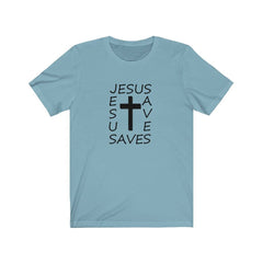 Bella & Canvas 3001 T-Shirt Jesus Saves in 14 Colors and 7 Sizes T-Shirt (3342719811684)