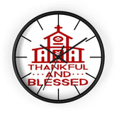 Wall Clock Thankful and Blessed (3083218026596)
