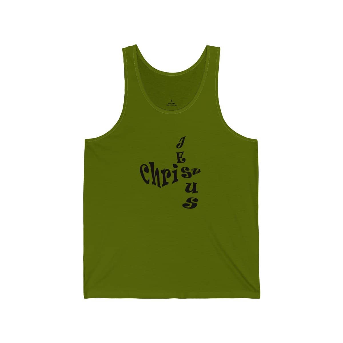 Bella & Canvas 3480 Jersey Tank "Jesus Christ" in 17 Colors and 6 Sizes (3556781949028)
