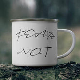 Enamel Camping Mug "Fear Not"