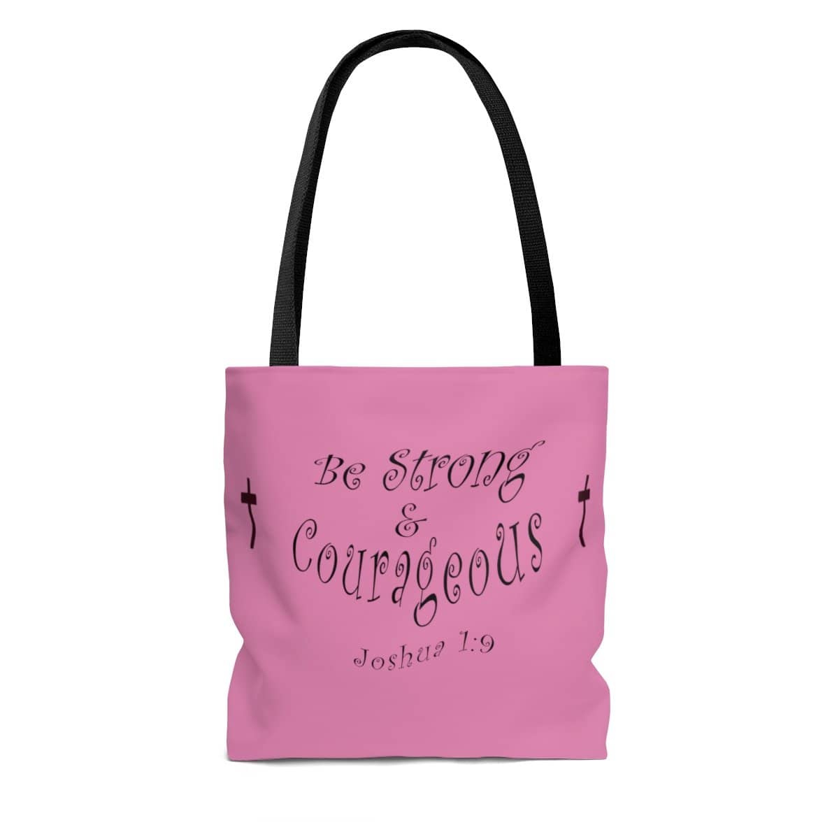 AOP Tote Bag "Be Strong & Courageous" in 3 Sizes (3950333558878)