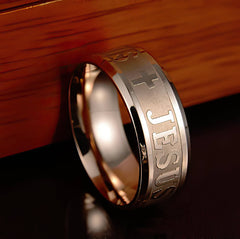 Jesus Stainless Steel Rings in 5 Styles Ships Free from the USA (3940338565214)