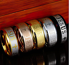 Jesus Stainless Steel Rings in 5 Styles Ships Free from the USA (3940338565214)
