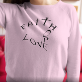 Heavy Blend™ Crewneck Sweatshirt "Love Faith Hope"