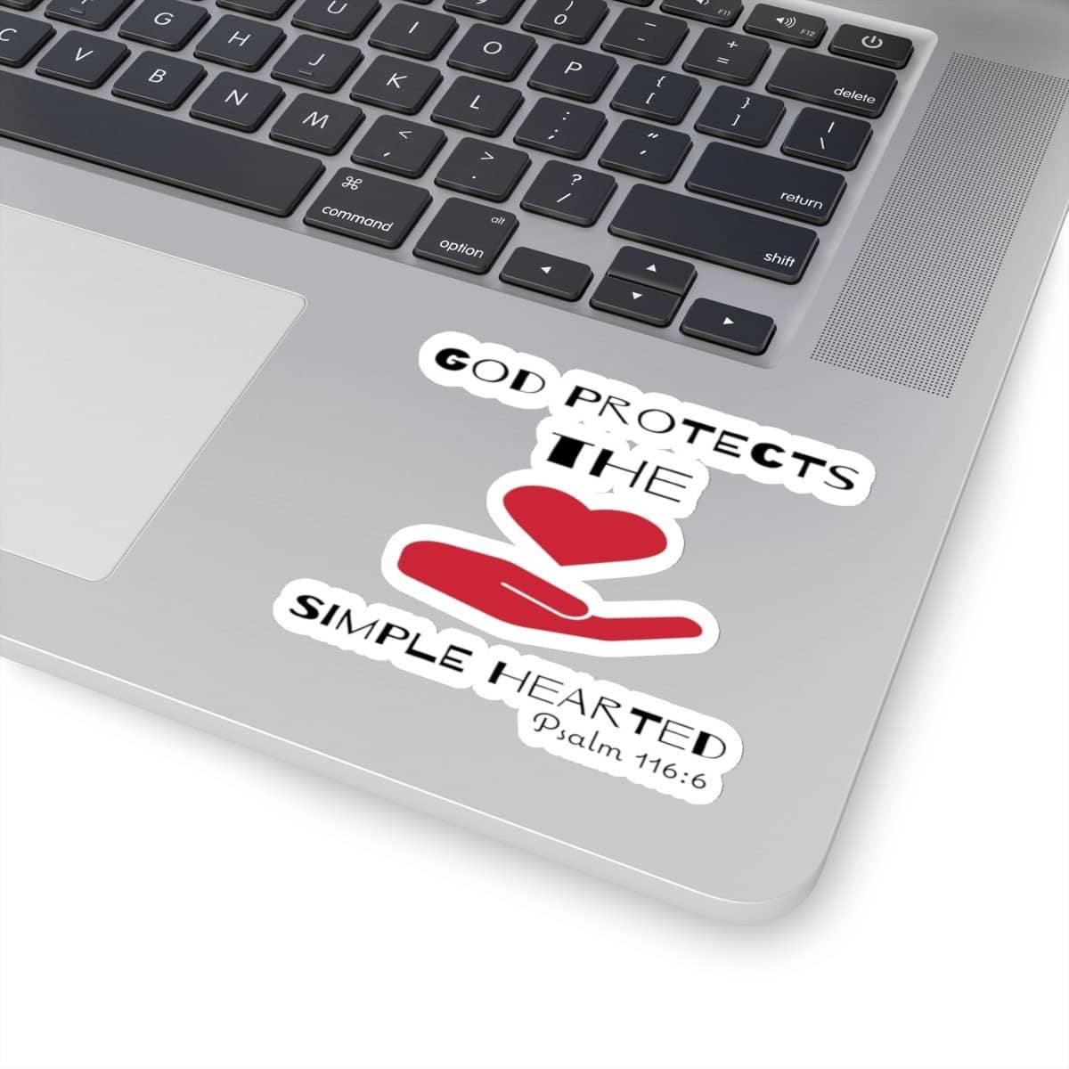 Kiss-Cut Stickers "God Protects the Simple Hearted" White or Transparent Background in 4 Sizes (3506861310052)