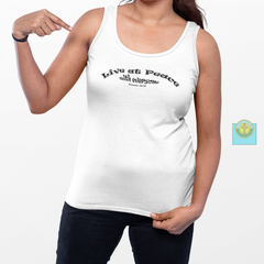 Next Level Ideal Racerback Tank "Live at Peace"