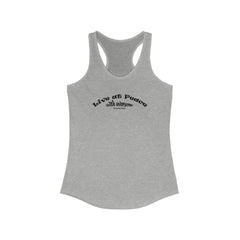Next Level Ideal Racerback Tank "Live at Peace" (4628520140894)