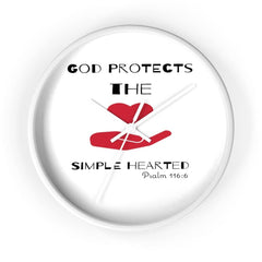 Wall Clock "God Protects the Simple Hearted" (3329333198948)
