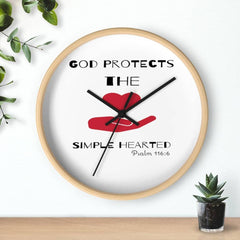 Wall Clock "God Protects the Simple Hearted" (3329333198948)