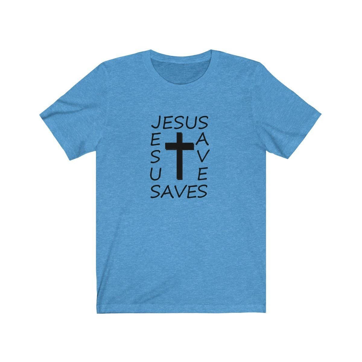 Bella & Canvas 3001 T-Shirt Jesus Saves in 14 Colors and 7 Sizes T-Shirt (3342719811684)