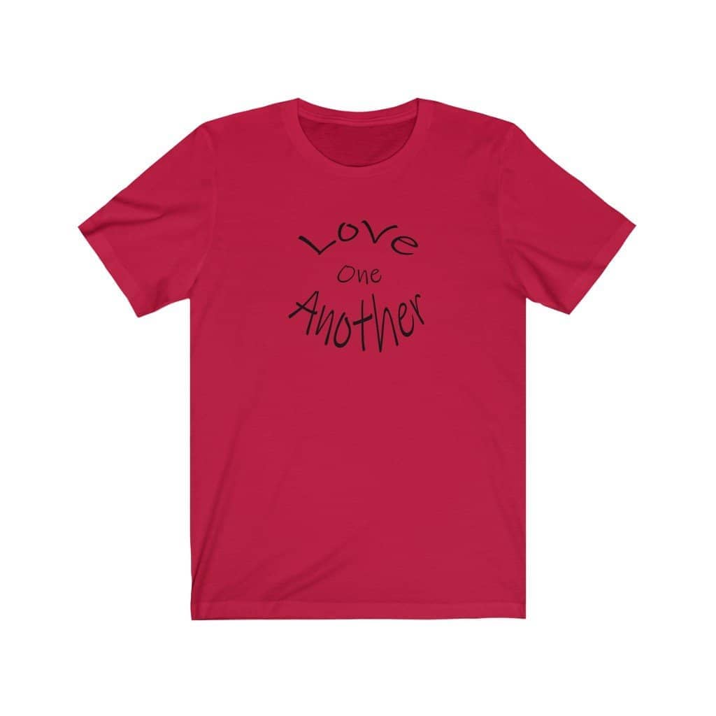 Jersey Short Sleeve Tee "Love One Another" (4780178112606) (4780194857054)