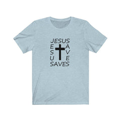 Bella & Canvas 3001 T-Shirt Jesus Saves in 14 Colors and 7 Sizes T-Shirt (3342719811684)