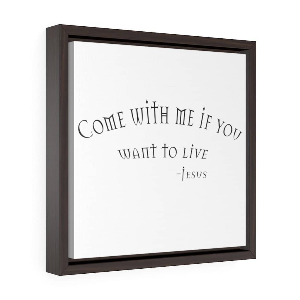 Square Framed Premium Gallery Wrap Canvas "Come with Me" (6078462394560)