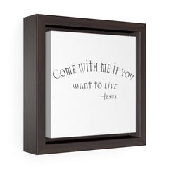 Square Framed Premium Gallery Wrap Canvas "Come with Me" (6078462394560)