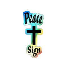 Holographic Die-cut Stickers "Peace Sign"