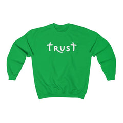 Heavy Blend™ Crewneck Sweatshirt "Trust" white font (4752275112030)