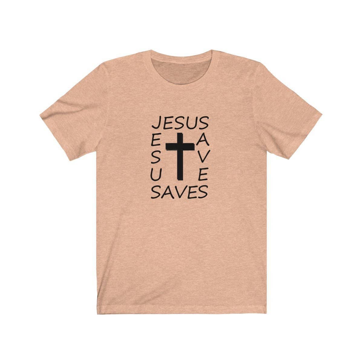 Bella & Canvas 3001 T-Shirt Jesus Saves in 14 Colors and 7 Sizes T-Shirt (3342719811684)