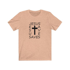Bella & Canvas 3001 T-Shirt Jesus Saves in 14 Colors and 7 Sizes T-Shirt (3342719811684)
