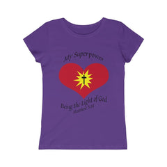 Girls Princess Tee "My superpower" in 5 colors and 5 Sizes (4334316257374)