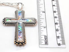 Abalone stone cross