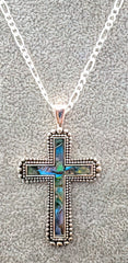Abalone stone cross