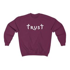Heavy Blend™ Crewneck Sweatshirt "Trust" white font (4752275112030)