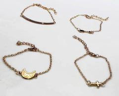 Multi Layer Bracelet "Cross Moon Arrow" Free Shipping (4420536991838)