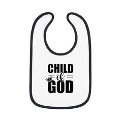 Contrast Trim Jersey Baby Bib "Child of God"