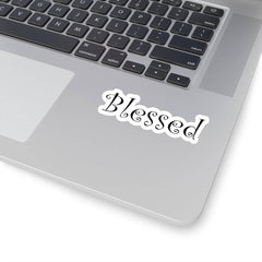 Kiss-Cut Stickers "Blessed" White or Transparent Background in 4 Sizes (3475854524516)