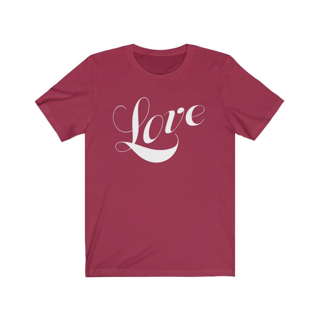 Bella & Canvas Short Sleeve Tee "Love" (4734351442014)