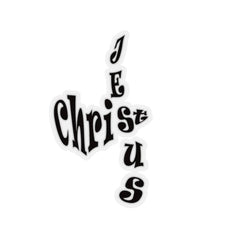 Kiss-Cut Stickers "Jesus Christ" in Transparent or White in 4 Sizes (3575915872356)