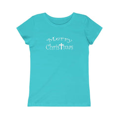 Girls Princess Tee "Merry Christmas" in 7 Colors and 5 Sizes (4339515490398)