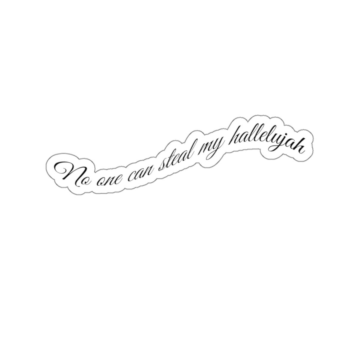 Kiss-Cut Stickers "Hallelujah" White or Transparent in 4 Sizes (3935611060318)