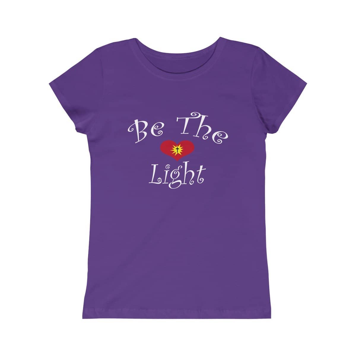 Girls Princess Tee "Be the Light" in 6 Colors and 5 Sizes (4334464565342)