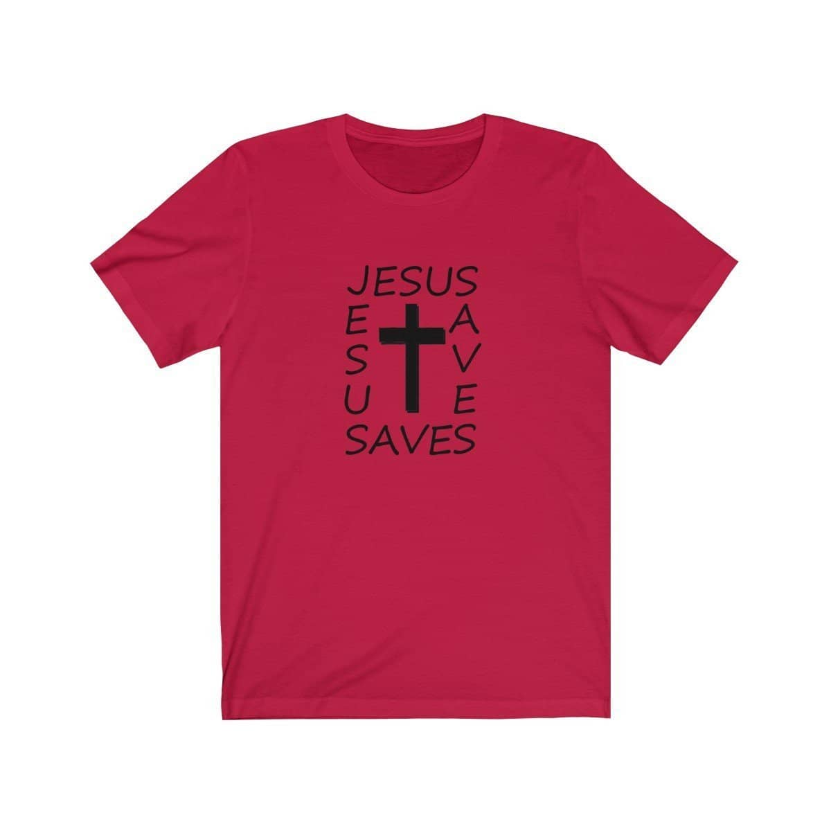 Bella & Canvas 3001 T-Shirt Jesus Saves in 14 Colors and 7 Sizes T-Shirt (3342719811684)