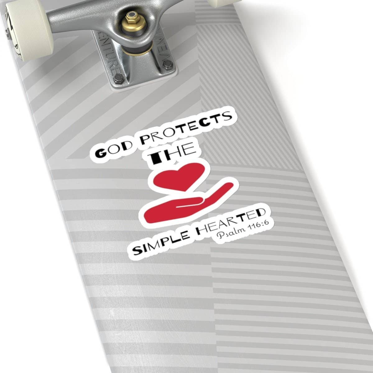 Kiss-Cut Stickers "God Protects the Simple Hearted" White or Transparent Background in 4 Sizes (3506861310052)