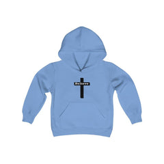 Youth Heavy Blend Hooded Sweatshirt "Believe" swift