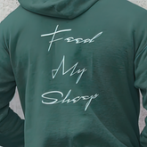 Heavy Blend Hoodie Sweatshirt "Feed My Sheep" White Font Print on Back