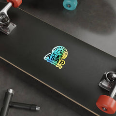 Holographic Die-cut Stickers "Always Stop and Pray"