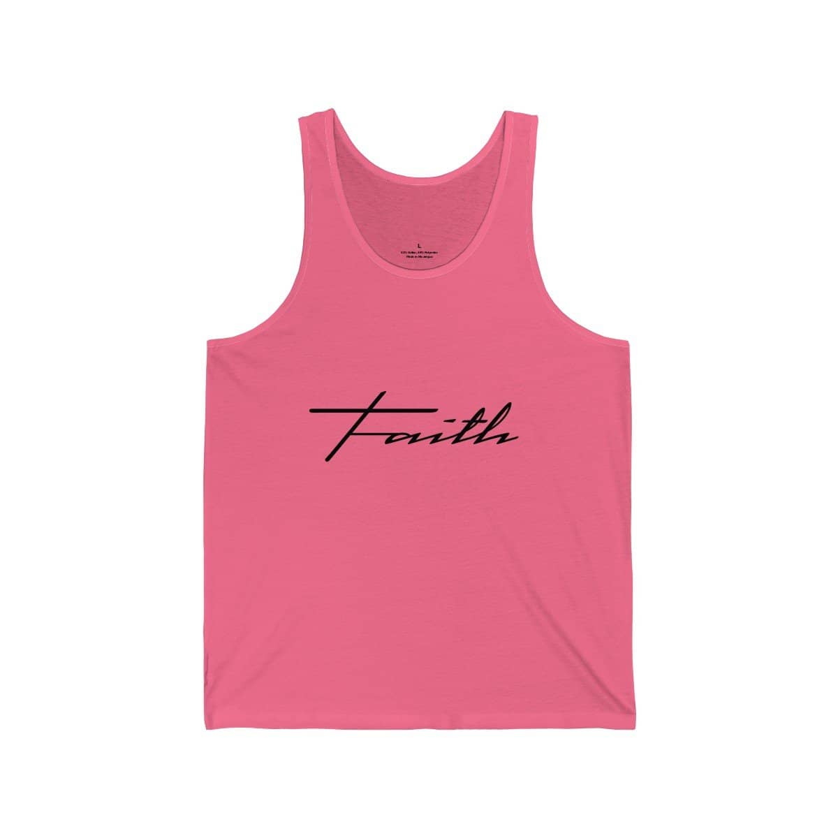 Bella & Canvas 3480 Jersey Tank "Faith" in 17 Colors and 6 Sizes (3323161673828)
