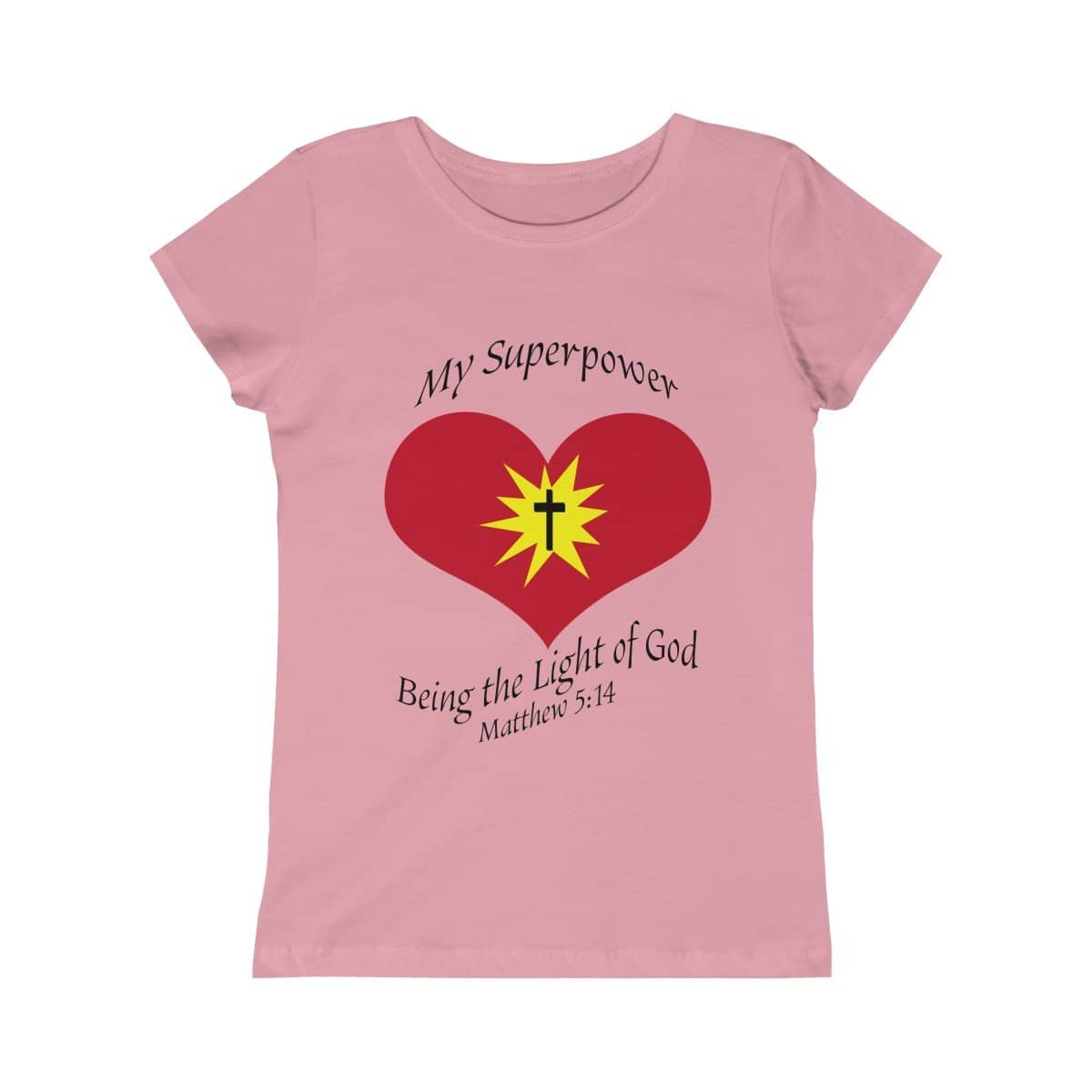 Girls Princess Tee "My superpower" in 5 colors and 5 Sizes (4334316257374)